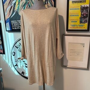 Max Studio Beige Long Sleeve Dress XL
